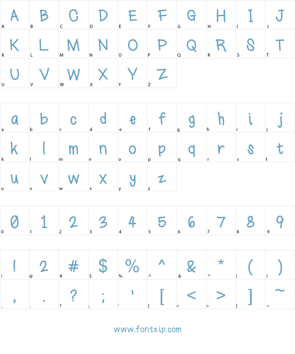 homework Font Character